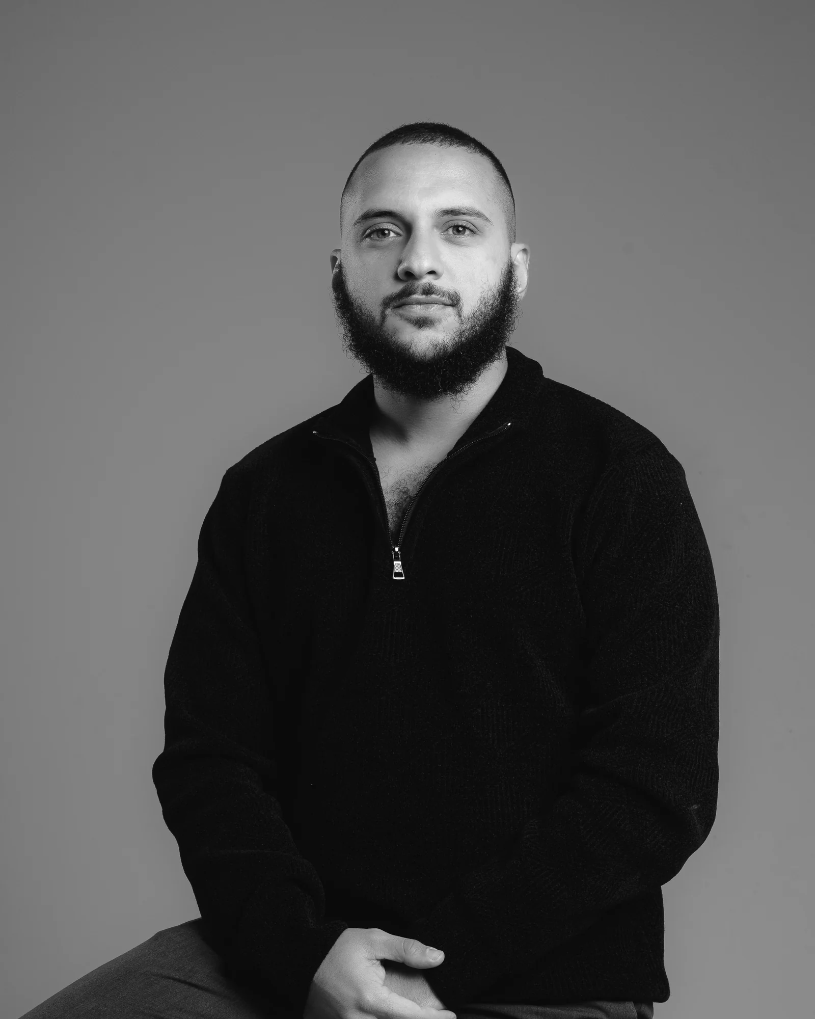 Mohmmad Muhsen, architect and architectural photographer, photographed in the studio.